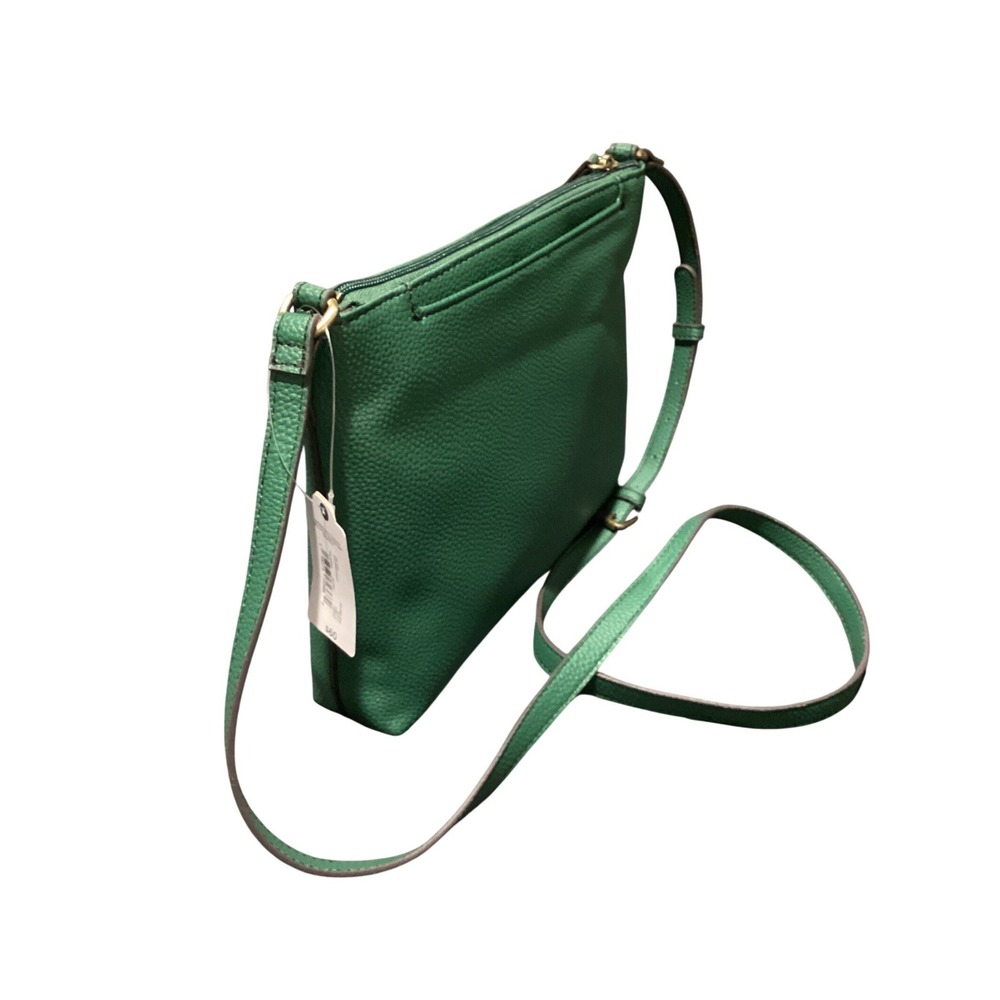Universal Thread Green Pebbled Faux Leather Crossbody Bag‎ Adjustable Strap New - Picture 3 of 3